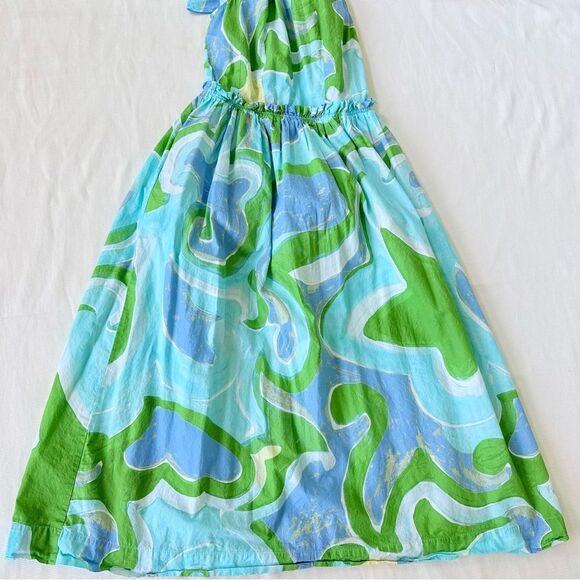 Topshop Womens Dress Casual Long  Abstract Cotton Sleeveless Resort Fashion 4 - Picture 2 of 6